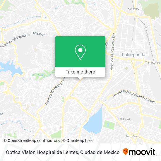 Optica Vision Hospital de Lentes map