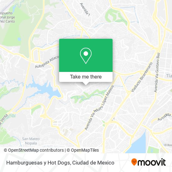 Hamburguesas y Hot Dogs map