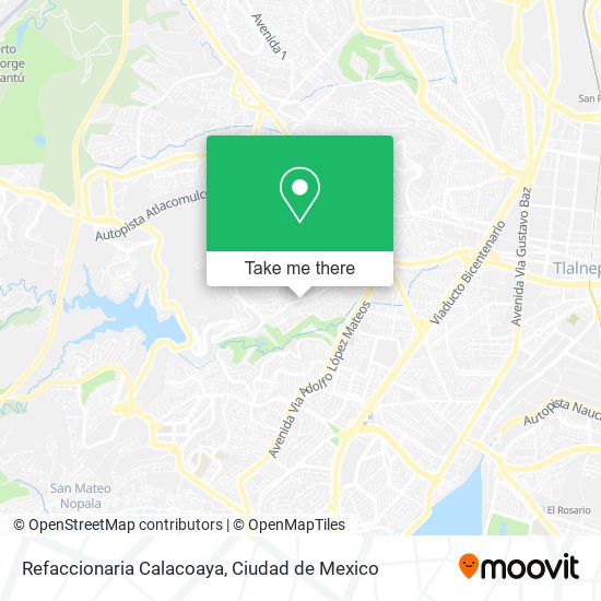 Mapa de Refaccionaria Calacoaya
