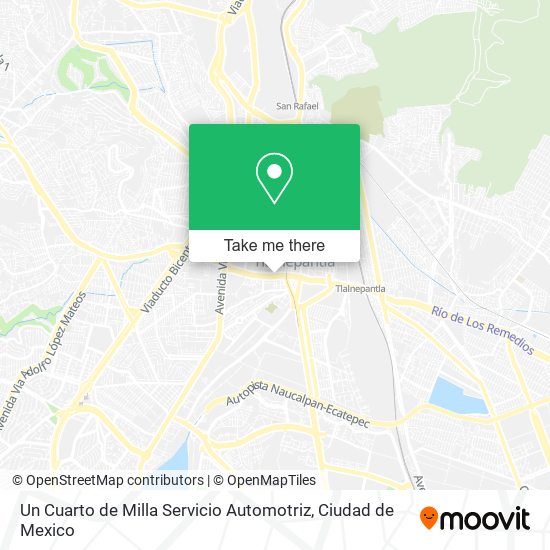 Un Cuarto de Milla Servicio Automotriz map