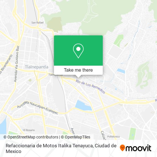 Refaccionaria de Motos Italika Tenayuca map
