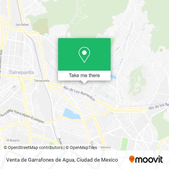 Venta de Garrafones de Agua map