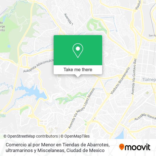 Comercio al por Menor en Tiendas de Abarrotes, ultramarinos y Miscelaneas map