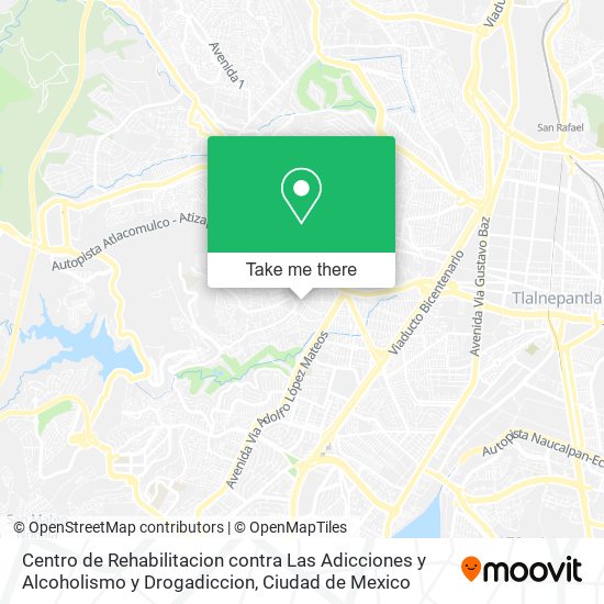 Centro de Rehabilitacion contra Las Adicciones y Alcoholismo y Drogadiccion map