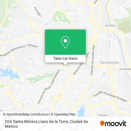 204 Santa Mónica Llano de la Torre map