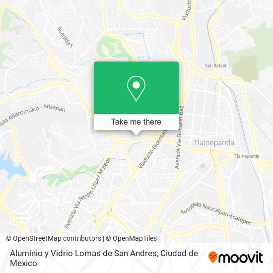 Aluminio y Vidrio Lomas de San Andres map