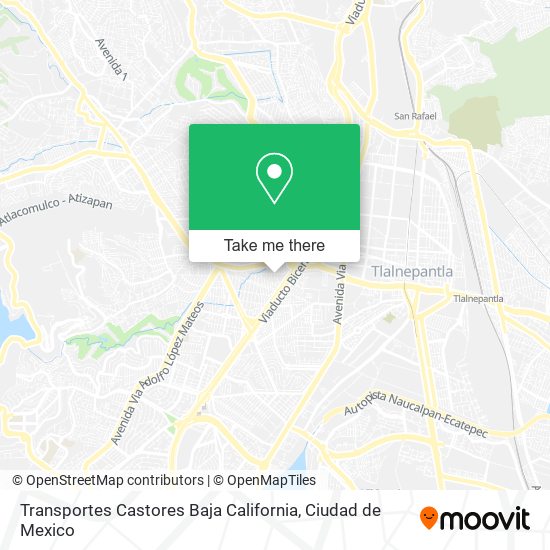 Transportes Castores Baja California map