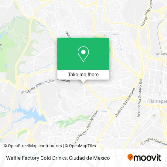 Waffle Factory Cold Drinks map