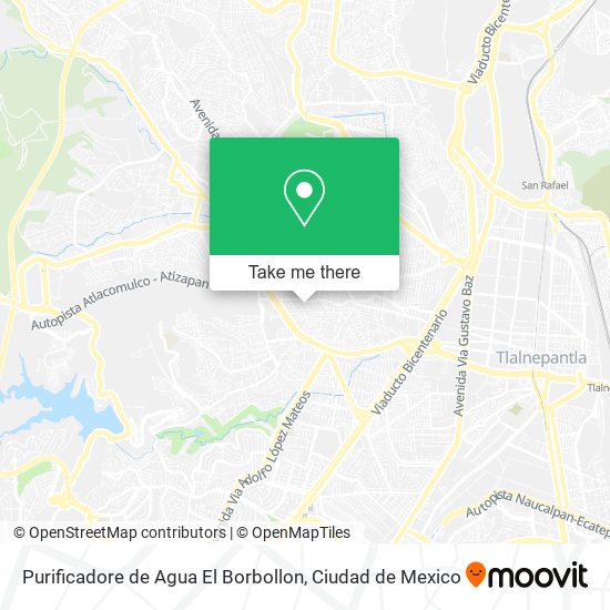 Mapa de Purificadore de Agua El Borbollon