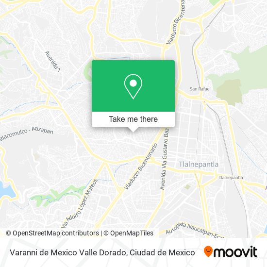 Varanni de Mexico Valle Dorado map