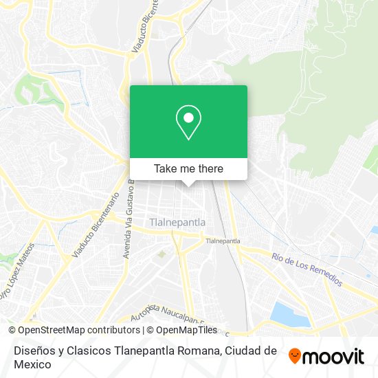 Mapa de Diseños y Clasicos Tlanepantla Romana