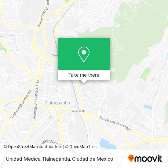 Mapa de Unidad Medica Tlalnepantla