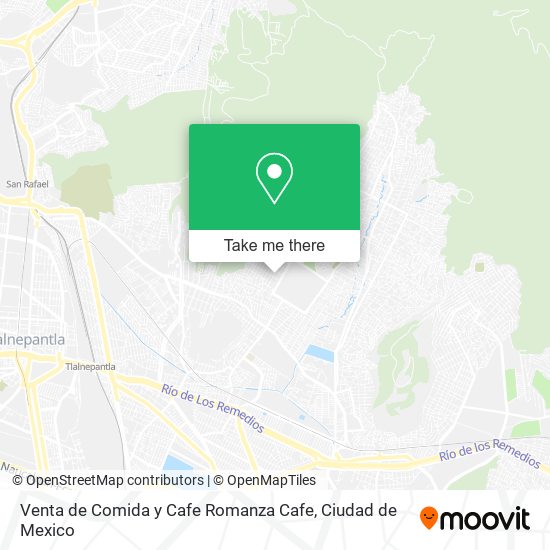 Mapa de Venta de Comida y Cafe Romanza Cafe