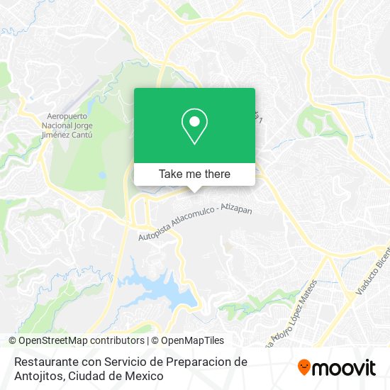 Mapa de Restaurante con Servicio de Preparacion de Antojitos