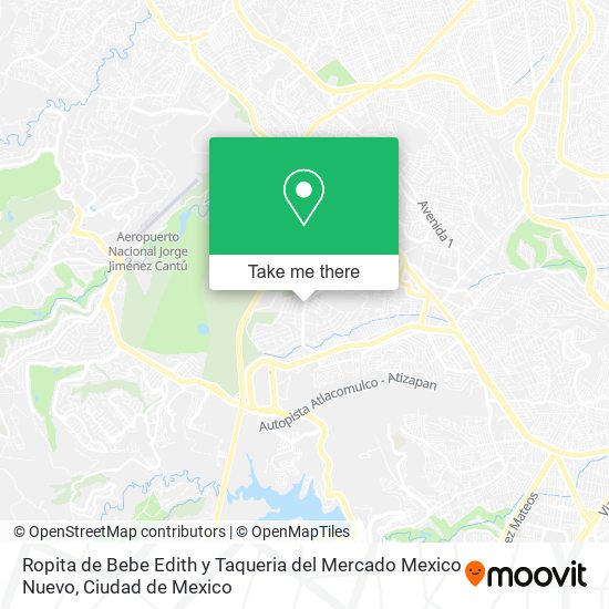 Mapa de Ropita de Bebe Edith y Taqueria del Mercado Mexico Nuevo