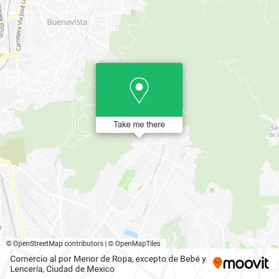 Comercio al por Menor de Ropa, excepto de Bebé y Lencería map