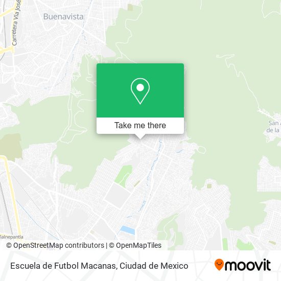 Escuela de Futbol Macanas map