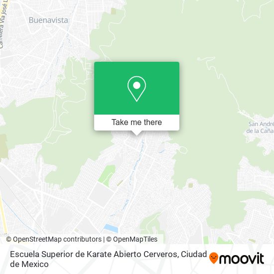 Mapa de Escuela Superior de Karate Abierto Cerveros