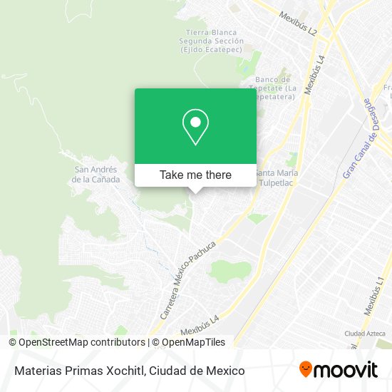 Mapa de Materias Primas Xochitl