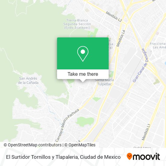 Mapa de El Surtidor Tornillos y Tlapaleria