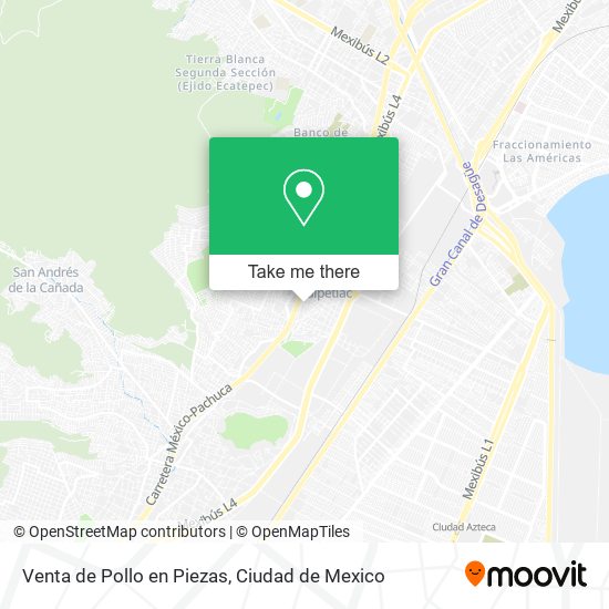 Mapa de Venta de Pollo en Piezas