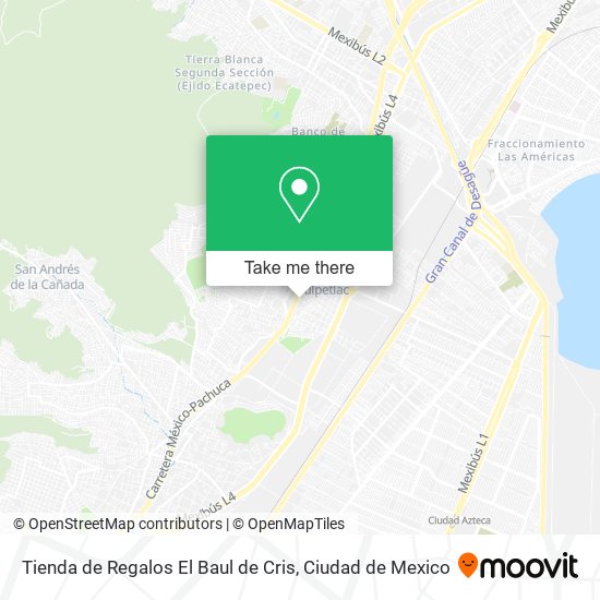 Mapa de Tienda de Regalos El Baul de Cris