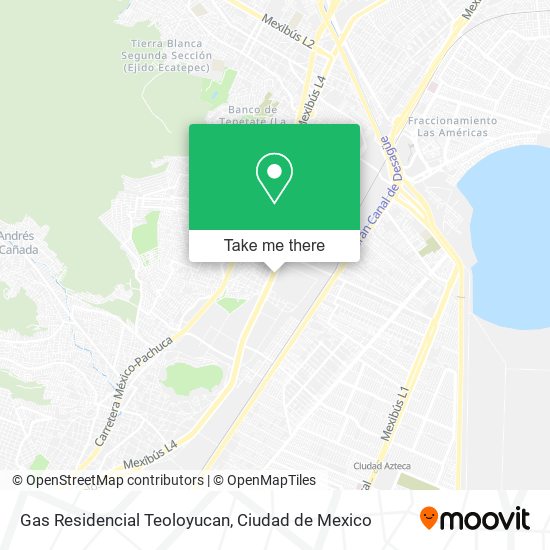 Gas Residencial Teoloyucan map