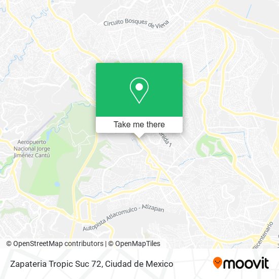 Zapateria Tropic Suc 72 map