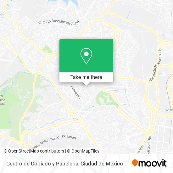 Mapa de Centro de Copiado y Papeleria
