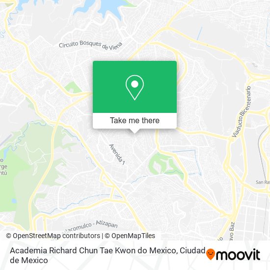 Mapa de Academia Richard Chun Tae Kwon do Mexico