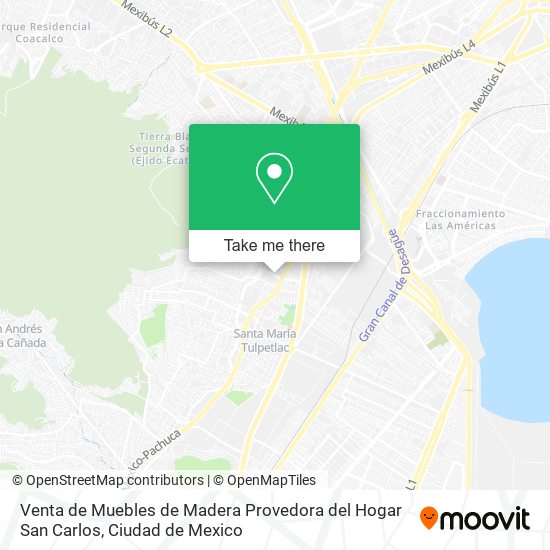 Mapa de Venta de Muebles de Madera Provedora del Hogar San Carlos