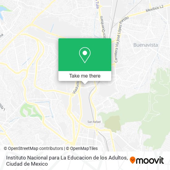 Instituto Nacional para La Educacion de los Adultos map