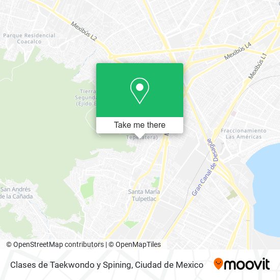 Mapa de Clases de Taekwondo y Spining