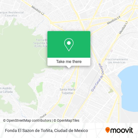 Mapa de Fonda El Sazon de Toñita