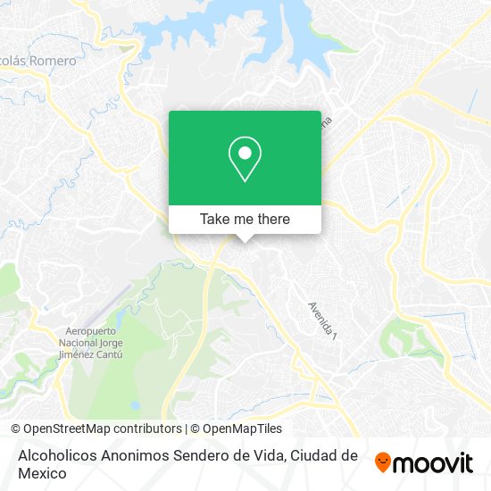 Alcoholicos Anonimos Sendero de Vida map