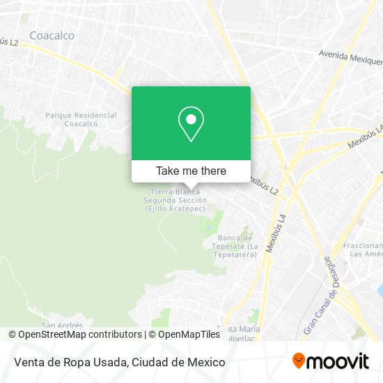 Mapa de Venta de Ropa Usada