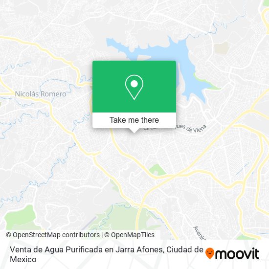 Venta de Agua Purificada en Jarra Afones map