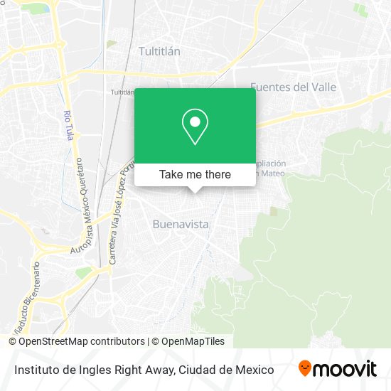 Instituto de Ingles Right Away map