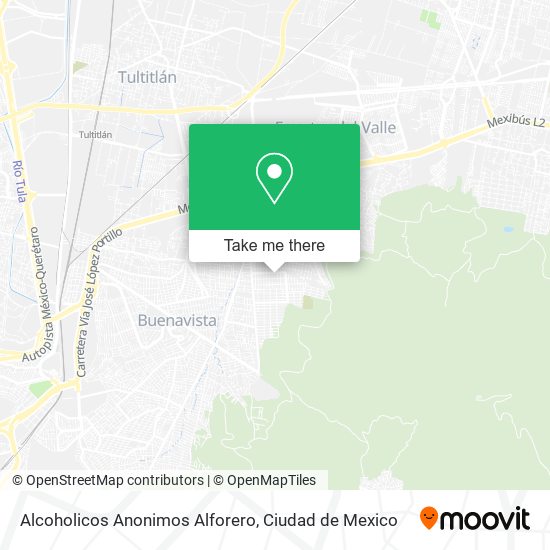 Alcoholicos Anonimos Alforero map