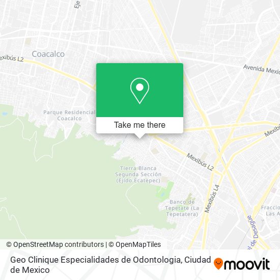 Mapa de Geo Clinique Especialidades de Odontologia