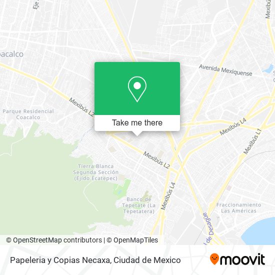 Mapa de Papeleria y Copias Necaxa