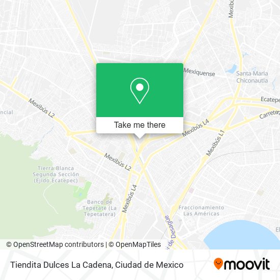 Mapa de Tiendita Dulces La Cadena