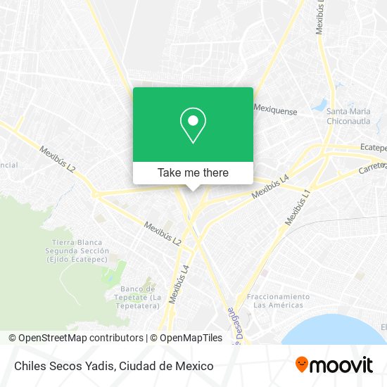 Chiles Secos Yadis map