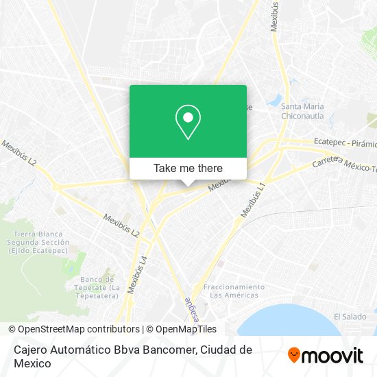 Mapa de Cajero Automático Bbva Bancomer