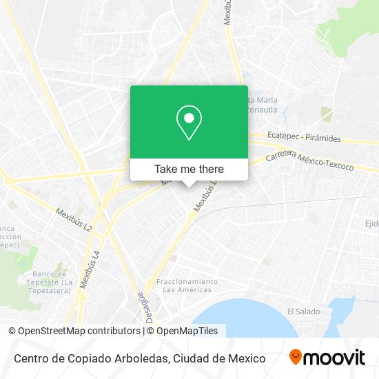 Mapa de Centro de Copiado Arboledas