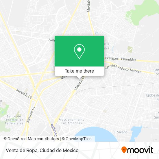 Venta de Ropa map