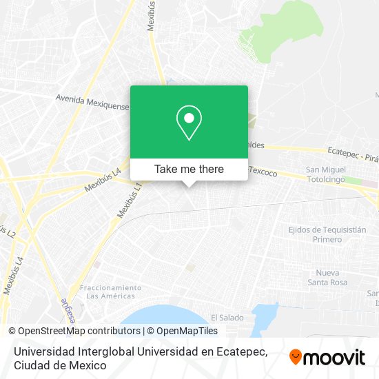 Universidad Interglobal Universidad en Ecatepec map