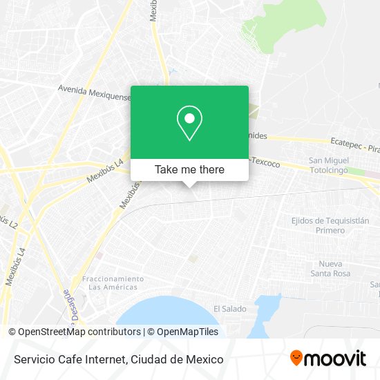 Mapa de Servicio Cafe Internet