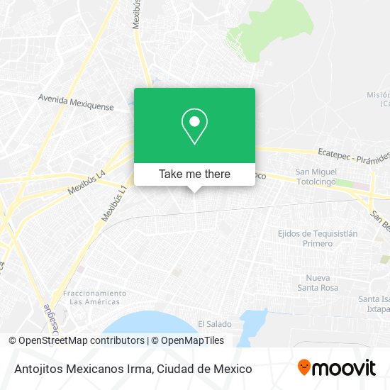 Antojitos Mexicanos Irma map