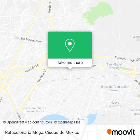 Mapa de Refaccionaria Mega